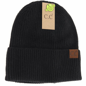*FINAL SALE* Lt Grey Soft Ribbed Cuff C.C Beanie