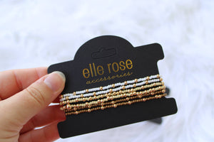 Beaded Bracelet Sets : Rose Gold Set
