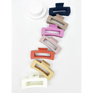 Matte Large Cut Out Rectangle Hair Claw