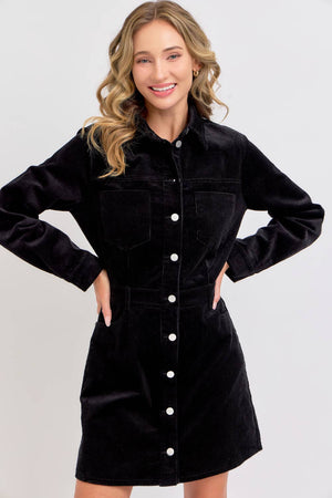 Black Corduroy Dress