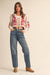 Cream Floral Tie Sweater