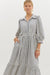 Navy Striped Midi Dress