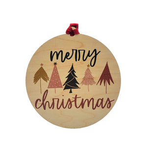 Boho Merry Christmas Mantle Holiday Ornaments - Xmas Decor