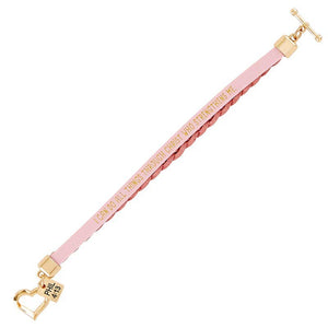 Wrapped In Love Philippians 4:13 - Pink Braided Bracelet