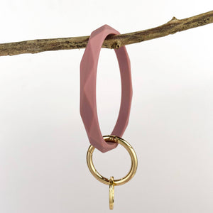 Diamond Shape Silicone Bracelet Keychain: Purple