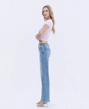 Aileeah Mid Rise Straight Jeans