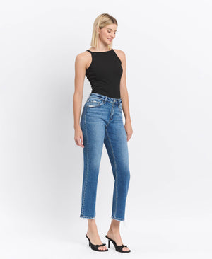 Victoria High Rise Ankle Straight Jeans