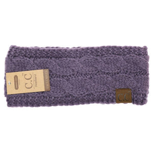 *FINAL SALE* Pale Pink Solid Cable Knit CC Head Wrap