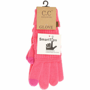 *FINAL SALE* Light Grey Knit CC Gloves