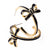 Earrings Luxe Bow Hoops Navy