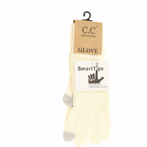 *FINAL SALE* Red  Knit CC Gloves