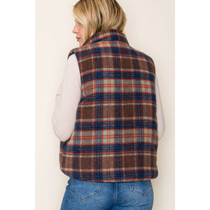 Corduroy & Plaid Reversible Vest