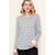 Textured Grey Stripe Top