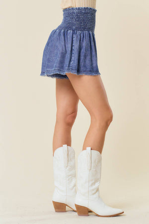 Tencel Denim Wide Leg Short
