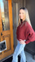 *FINAL SALE* Maroon Ribbed Crop Sweater