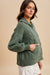 Sage Chunky Cable Knit Hal Zip Sweater