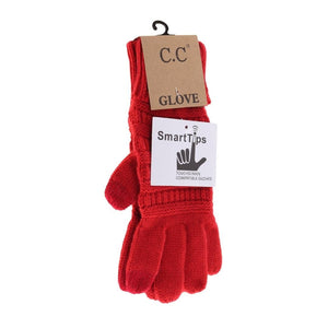 *FINAL SALE* Light Grey Knit CC Gloves