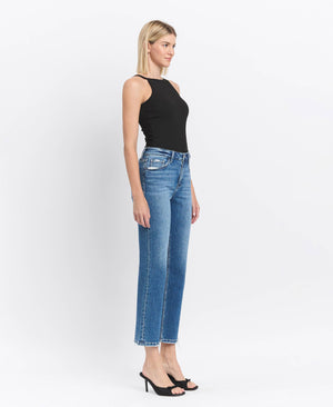 Victoria High Rise Ankle Straight Jeans