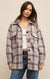 *FINAL SALE* Crystal Grey Plaid Trucker Jacket