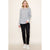 Textured Grey Stripe Top
