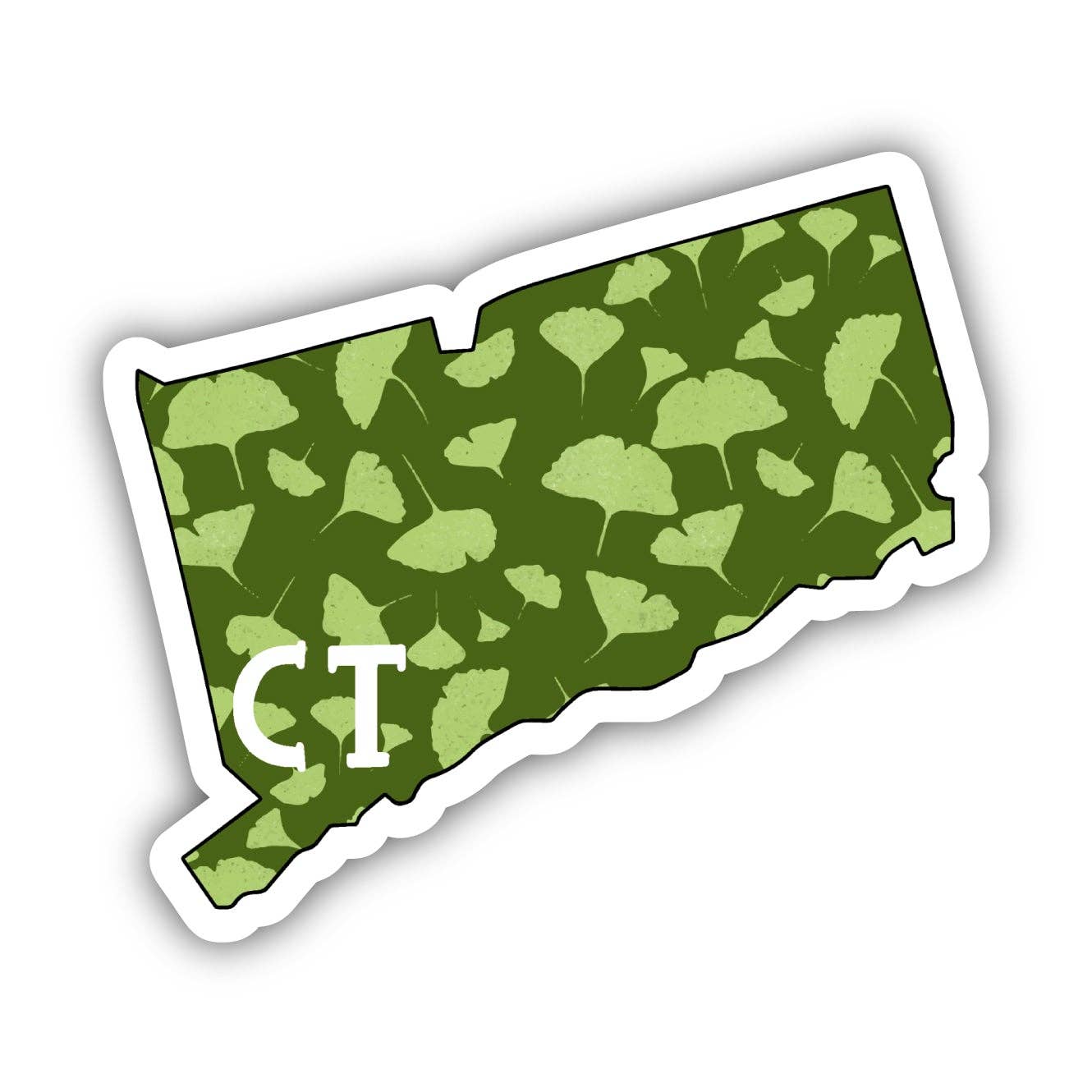 Connecticut Green Nature Sticker