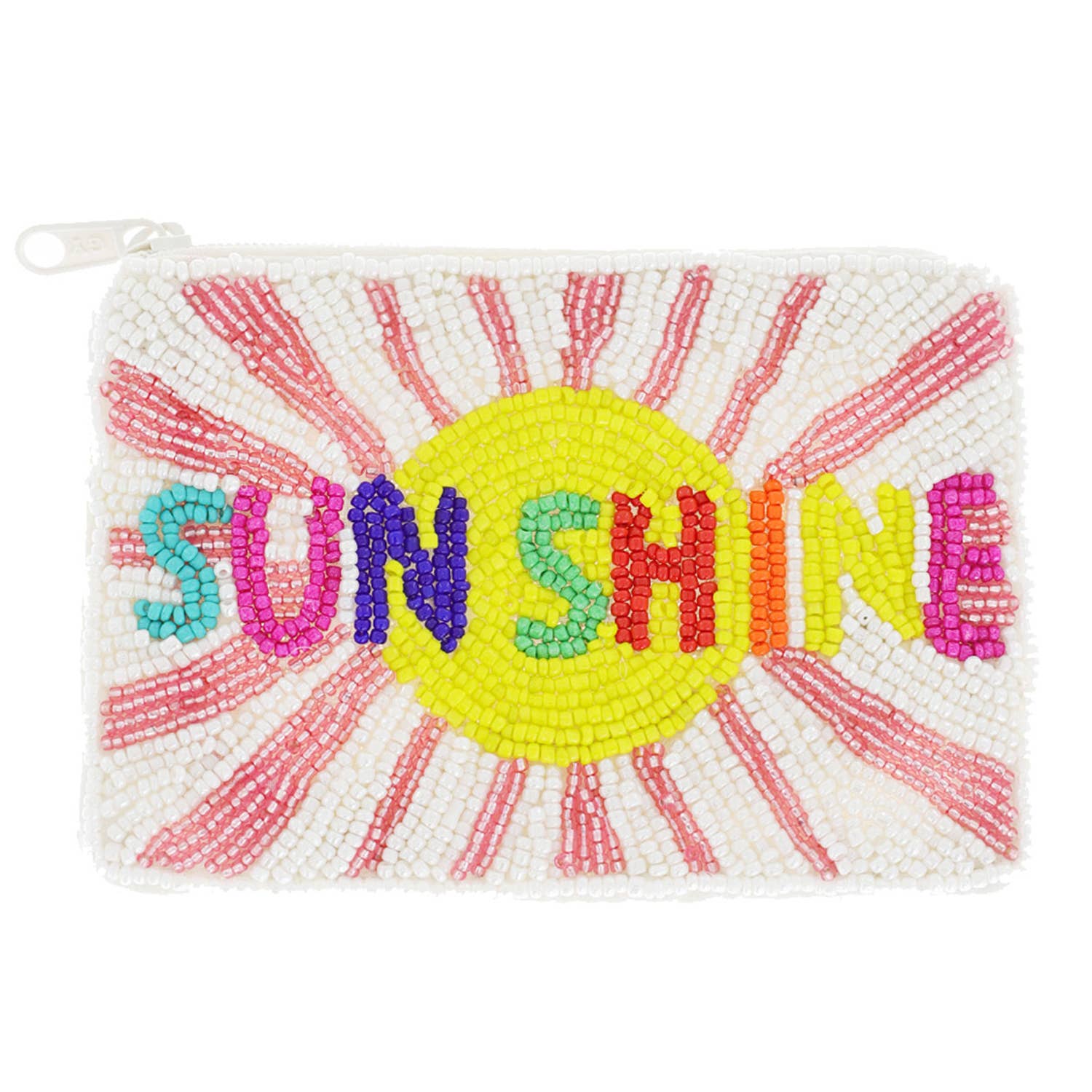 "You Are My Sunshine" Smiley Face Beaded Coin Purse