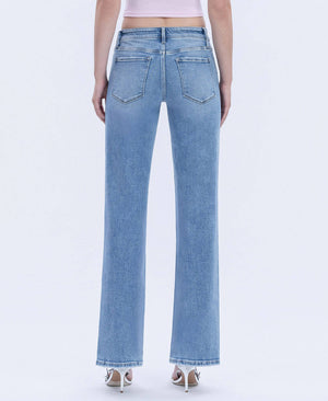 Aileeah Mid Rise Straight Jeans