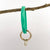 Diamond Shape Silicone Bracelet Keychain: Coral Red