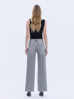 Olivia Grey Wide Leg Jeans