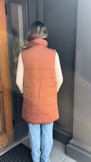 *FINAL SALE* Cinnamon Harlow Long Vest