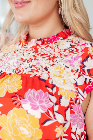 Among The Flowers Floral Top