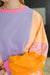 Blockbuster Color Block Pullover in Muted