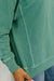 Daily Ease Mineral Wash Pullover in Dark Green