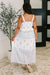 Eager Anticipation Mixed Print Midi Dress