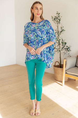 Essential Blouse in Painted Blue Mix