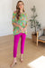 Essential Blouse in Painted Green and Pink