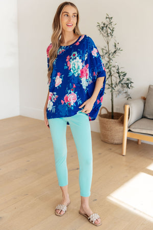Essential Blouse in Royal and Pink Floral