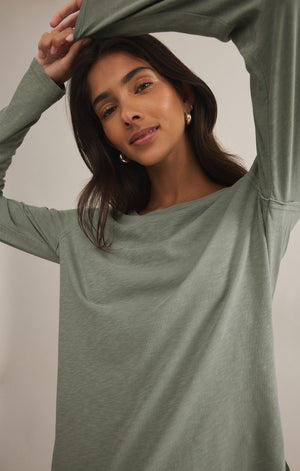 Sage Green Arlet Slub Top
