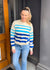 *FINAL SALE* Blue Multi Stripe Sweater