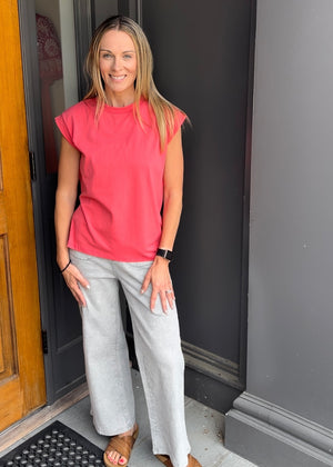 *FINAL SALE* Coral Short Sleeve Top