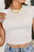 Halfway to Heaven Cropped Top in Sand Beige
