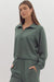 *FINAL SALE* Washed Forest Quarter Zip Pullover