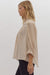 Scallop Hem Ecru Blouse