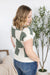 Sage Checkered Short Sleeve Sweater