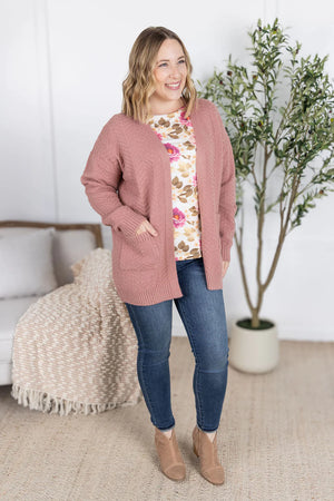Dusty Rose Billie Cardigan