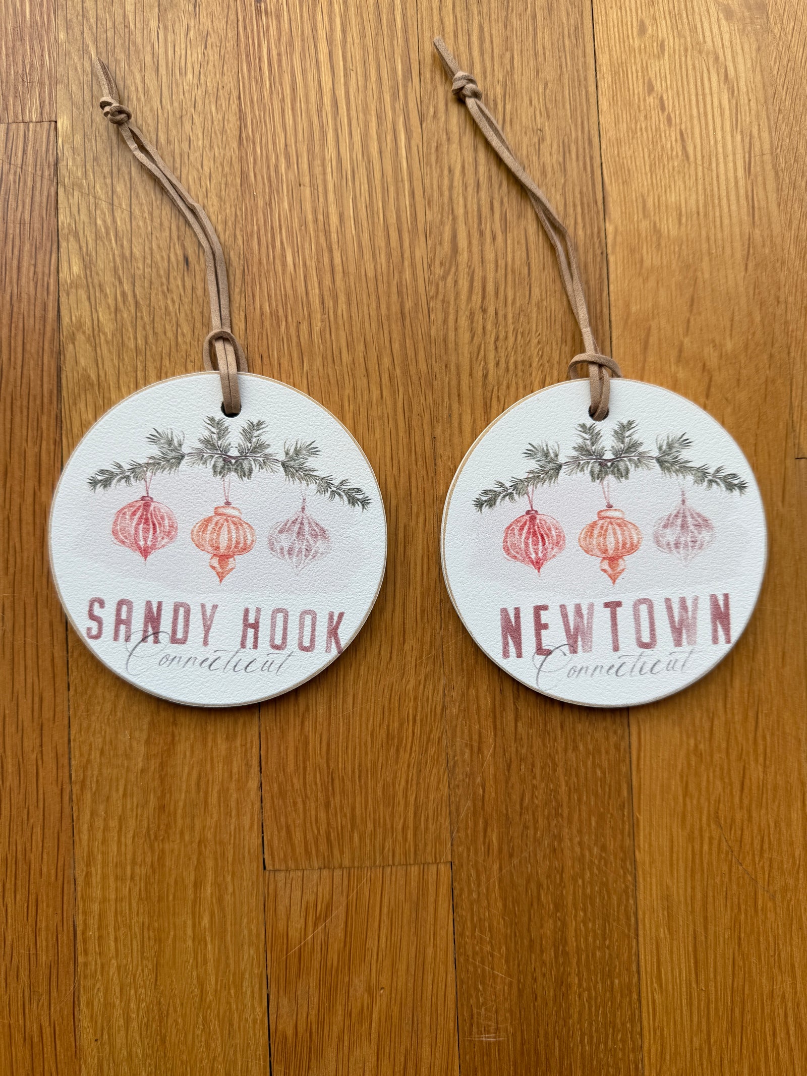 Hometown  Green Wreath Ornament