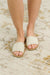 Imelda Off White Crocheted Slip On Sandal