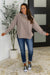 It's The Little Things Relaxed Scuba Pullover in Cocoa