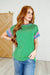 It's an Ego Thing Cable Ribbed Knit Top in Kelly Green