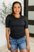 Knit Pick Basic Tee in Black